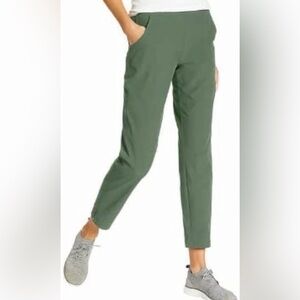 Eddie Bauer Women's Olive Green Pull-On Tapered Pants